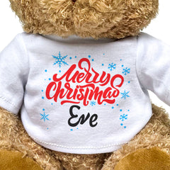 MERRY CHRISTMAS EVE - Teddy Bear - Cute Cuddly Soft - Xmas Gift Present
