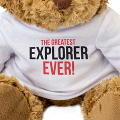 THE GREATEST EXPLORER EVER - Teddy Bear - Cute Cuddly Soft - Funny Gift Present