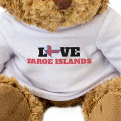 LOVE FAROE ISLANDS (FLAG HEART) - Teddy Bear - Cute Funny Souvenir Gift Present