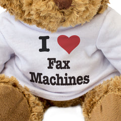 I LOVE FAX MACHINES - Teddy Bear - Cute Cuddly Soft Adorable - Gift Present
