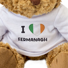 I LOVE FERMANAGH (IRISH FLAG) - Teddy Bear - County Fermanagh Gift Present