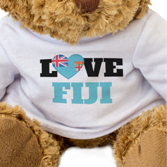 LOVE FIJI (FLAG HEART) - Teddy Bear - Cute Funny Soft - Souvenir Gift Present