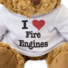 I LOVE FIRE ENGINES - Teddy Bear - Cute Cuddly Soft Adorable - Gift Present