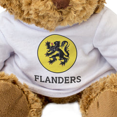 FLANDERS FLAG ROUNDEL - Teddy Bear - Cute Funny - Belgium Souvenir Gift Present