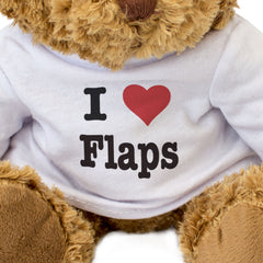 I LOVE FLAPS - Teddy Bear - Cute Cuddly Soft Adorable - Gift Present