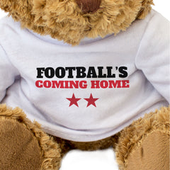 FOOTBALL'S COMING HOME - Teddy Bear - Funny England Football Fan Gift Present