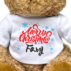 MERRY CHRISTMAS FOXY - Teddy Bear - Cute Cuddly Soft - Xmas Gift Present