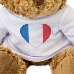 FRANCE FLAG HEART - Teddy Bear - Cute Cuddly Soft - French Gift Present