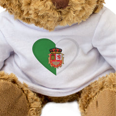 FUERTEVENTURA FLAG HEART - Teddy Bear - Cute - Canary Islands Spain Gift Present