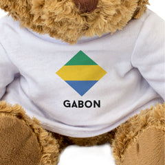 GABON FLAG DIAMOND - Teddy Bear - Cute Funny Soft Souvenir Gift Present