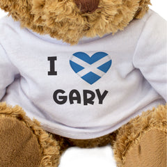 I LOVE GARY (SCOTLAND FLAG) - Teddy Bear - Cute - Funny Scottish Gift Present