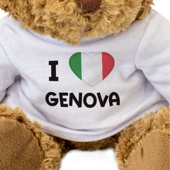 I LOVE GENOVA (ITALY FLAG) - Teddy Bear - Cute Cuddly Soft - Gift Present