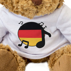 GERMANY FLAG (MUSICAL NOTES) - Teddy Bear - German Music Fan Gift Present