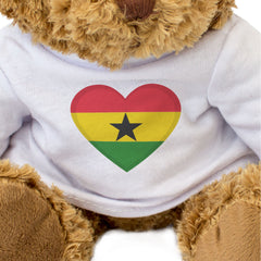 GHANA FLAG HEART - Teddy Bear - Cute Cuddly Soft - Ghanaian Gift Present