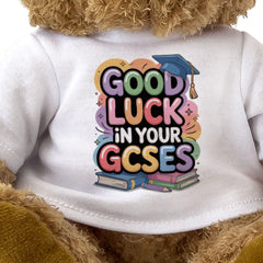 GOOD LUCK IN YOUR GCSEs - Cute Cuddly Soft - Teddy Bear - Gift Present