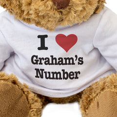 I LOVE GRAHAM'S NUMBER - Teddy Bear - Cute Cuddly - Maths Gift Present