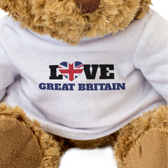 LOVE GREAT BRITAIN (FLAG HEART) - Teddy Bear - British Souvenir Gift Present