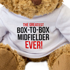 GREATEST BOX-TO-BOX MIDFIELDER EVER - Teddy Bear - Funny Football Gift Present