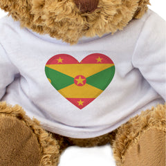 GRENADA FLAG HEART - Teddy Bear - Cute Cuddly Soft - Grenadian Gift Present