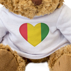 GUINEA FLAG HEART - Teddy Bear - Cute Cuddly Soft Adorable - Gift Present
