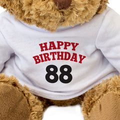 HAPPY BIRTHDAY 88 - Teddy Bear - Cute Soft Cuddly Adorable - 88th Gift Present