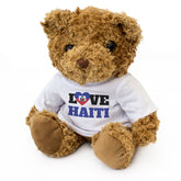 LOVE HAITI (FLAG HEART) - Teddy Bear - Cute Funny - Souvenir Gift Present