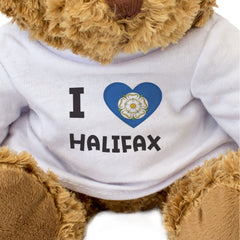 I LOVE HALIFAX (YORKSHIRE FLAG) - Teddy Bear - Cute - England Gift Present