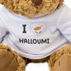I LOVE HALLOUMI (CYPRUS FLAG) - Teddy Bear - Cute Funny Souvenir Gift Present