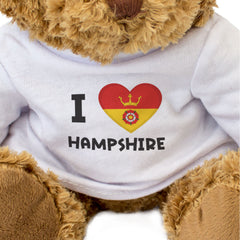 I LOVE HAMPSHIRE FLAG - Teddy Bear - Cute Cuddly Soft Adorable - Gift Present