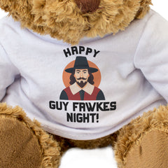 HAPPY GUY FAWKES NIGHT - Teddy Bear - Cute - Funny Bonfire Night Gift Present