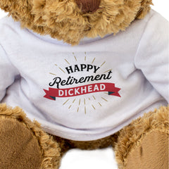 HAPPY RETIREMENT DICKHEAD - Teddy Bear - Cute Cuddly Soft - Funny Gift Present
