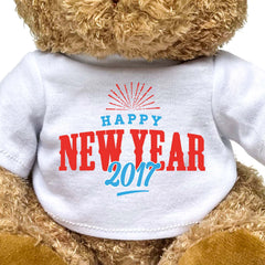 HAPPY NEW YEAR 2017 - Teddy Bear - Cute Cuddly - New Year's Eve Gift Present - Image 2