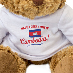 HAVE A GREAT TIME IN CAMBODIA! - Teddy Bear - Cute Cuddly - Holiday Gift Present