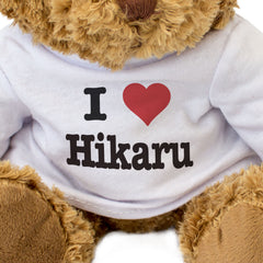 I LOVE HIKARU - Teddy Bear - Cute Cuddly Soft Adorable - Funny Gift Present