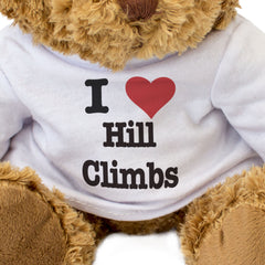 I LOVE HILL CLIMBS - Teddy Bear - Cute Cuddly Soft - Gift Present