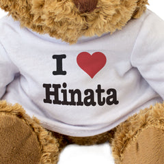 I LOVE HINATA - Teddy Bear - Cute Cuddly Soft Adorable - Funny Gift Present