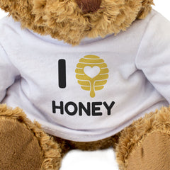 I LOVE HONEY (BEEHIVE) - Teddy Bear - Cute Cuddly Soft Adorable - Funny Gift Present