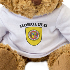 HONOLULU CITY FLAG - Teddy Bear - Cute Cuddly Soft - Hawaii Gift Present