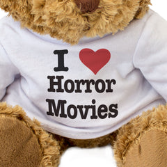 I LOVE HORROR MOVIES - Teddy Bear - Cute Cuddly Soft Adorable - Gift Present