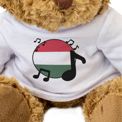 HUNGARY FLAG (MUSICAL NOTES) - Teddy Bear - Hungarian Music Fan Gift Present