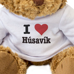 I LOVE HÚSAVÍK - Teddy Bear - Cute Cuddly Soft - Iceland Gift Present