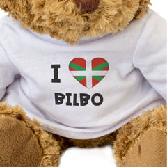 I LOVE BILBO (BASQUE FLAG) - Teddy Bear - Cute - Funny Euskadi Gift Present