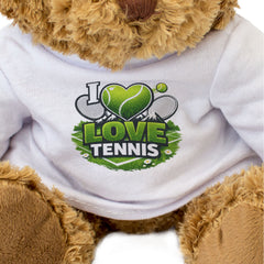 I LOVE TENNIS (GRASS COURT) - Teddy Bear - Cute Cuddly Soft - Funny Gift Present