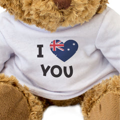 I LOVE YOU (AUSTRALIAN FLAG) - Teddy Bear - Cute - Romantic Partner Gift Present