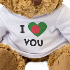 I LOVE YOU (BANGLADESHI FLAG) - Teddy Bear - Bangladesh Romantic Gift Present