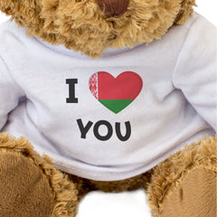 I LOVE YOU (BELARUSIAN FLAG) - Teddy Bear - Cute - Belarus Romantic Gift Present