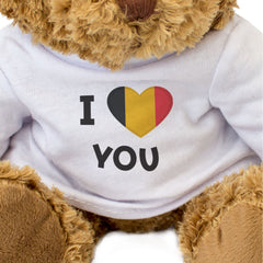 I LOVE YOU (BELGIAN FLAG) - Teddy Bear - Cute - Belgium Romantic Gift Present