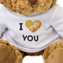I LOVE YOU (BHUTAN FLAG) - Teddy Bear - Cute Cuddly - Romantic Gift Present