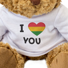 I LOVE YOU (BOLIVIA FLAG) - Teddy Bear - Cute - Romantic Bolivian Gift Present