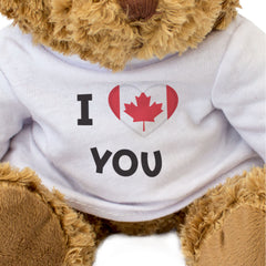 I LOVE YOU (CANADIAN FLAG) - Teddy Bear - Cute - Romantic Canada Gift Present